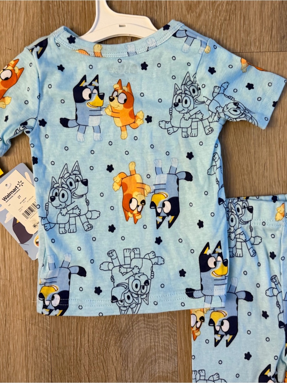 (NWT) Bluey Boy's Size 2T Blue 100% Cotton Short Sleeve Pajama Set - Picture 7 of 7